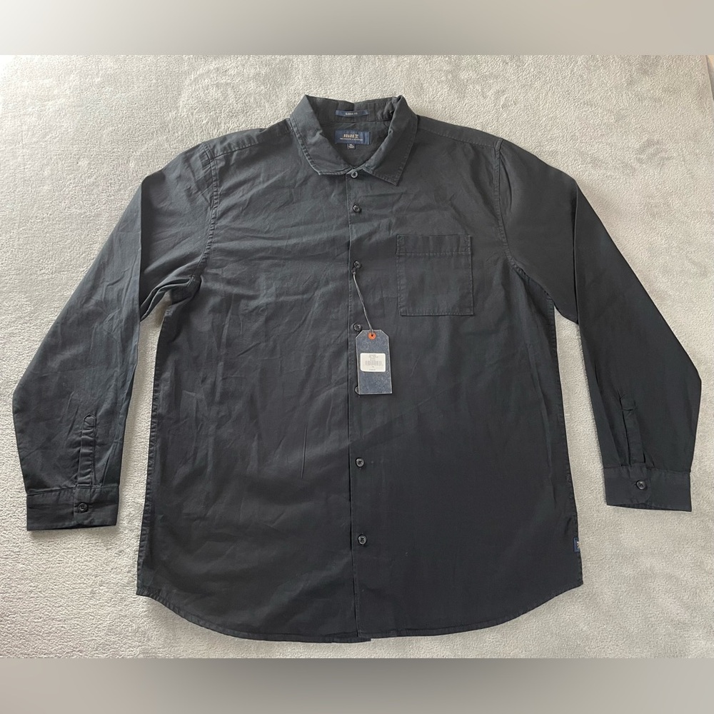 Roark Black Casual Button Down Shirt